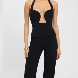 Kookai Black Alto Low Cut Top